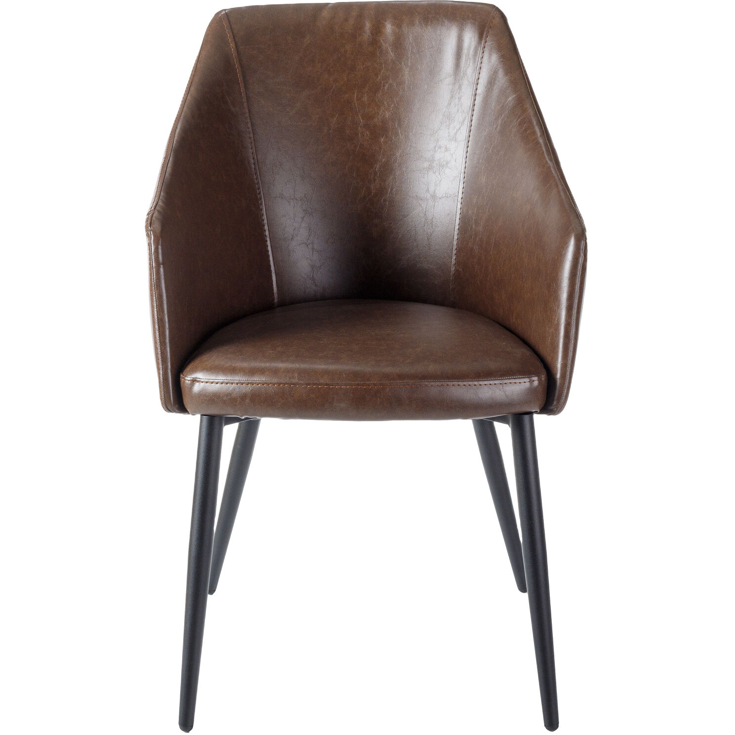 Milford Upholstery: Medium Brown; Base: Black Dining Chair