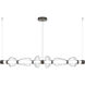 Bolla LED 72.6 inch Burnished Bronze Linear Chandelier Ceiling Light in Clear, Mandrel