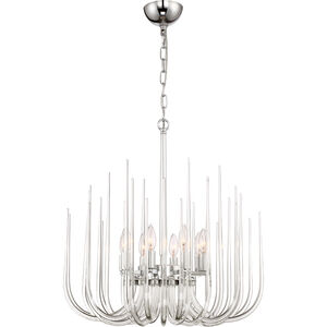 Astoria 8 Light 23 inch Chrome with Clear Glass Chandelier Ceiling Light 