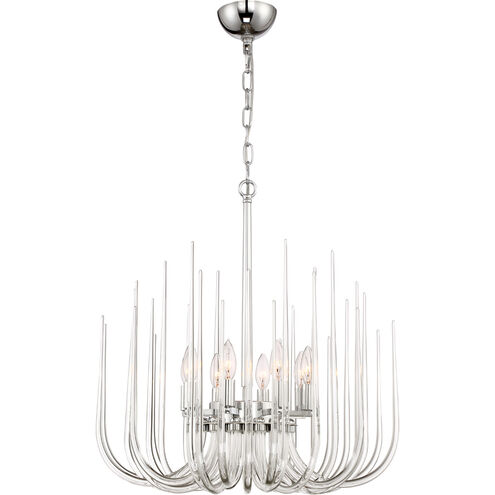 Astoria 8 Light 23 inch Chrome with Clear Glass Chandelier Ceiling Light