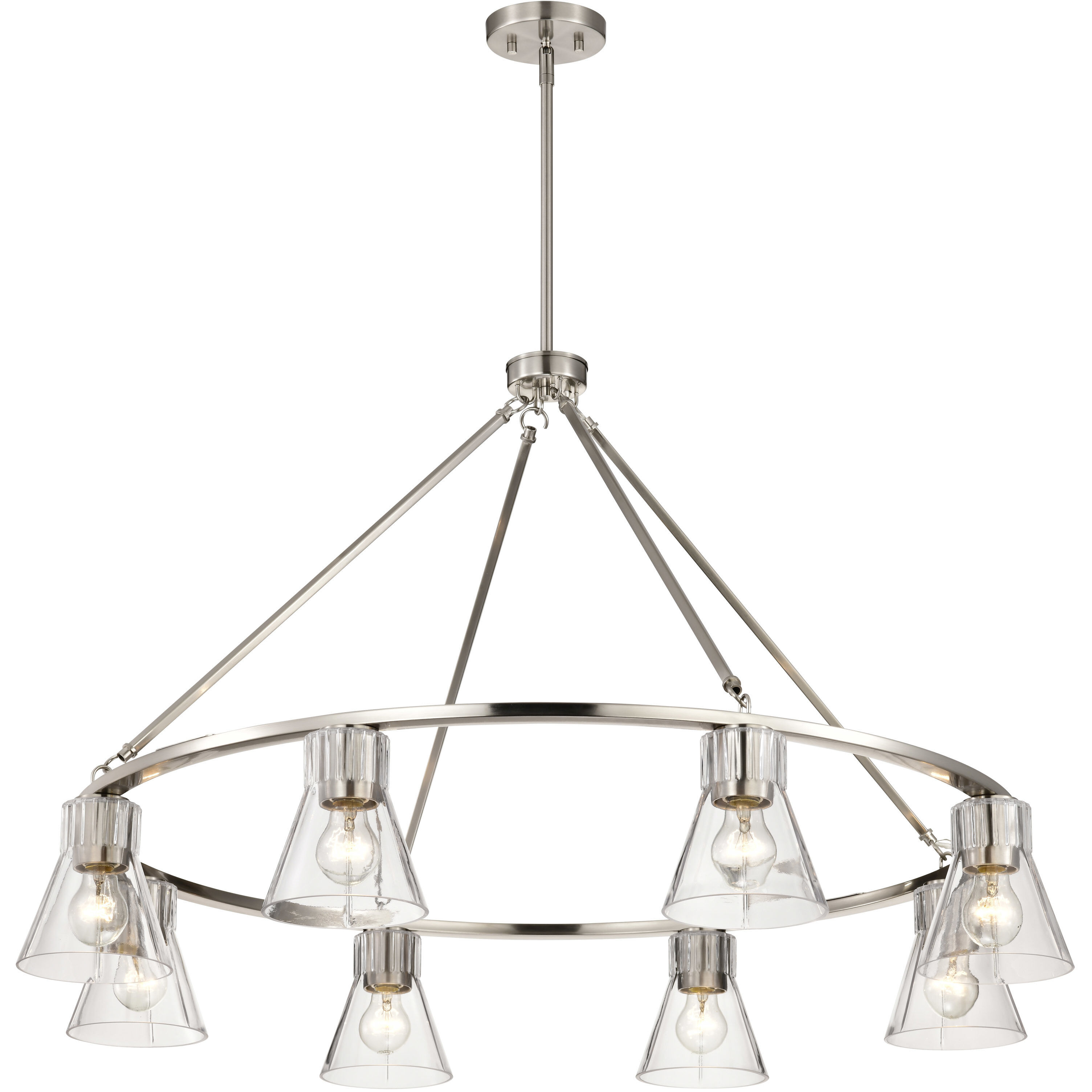 Gianna 40 inch Brushed Nickel Chandelier Ceiling Light