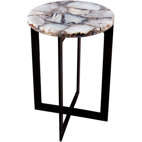 Agate 21 X 16 inch White Accent Table