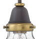 Academy 1 Light 10 inch Oil Rubbed Bronze with Heritage Brass Indoor Pendant Ceiling Light