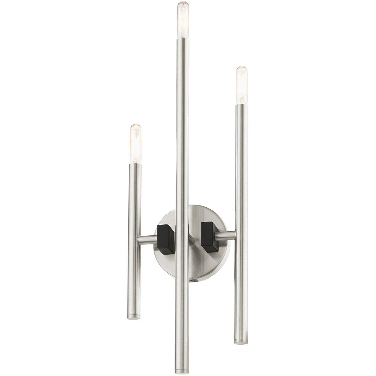 Denmark 3 Light 8 inch Brushed Nickel ADA ADA Triple Sconce Wall Light