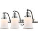 Franklin Restoration Canton 3 Light 28 inch Polished Chrome Bath Vanity Light Wall Light in Matte White Glass, Franklin Restoration