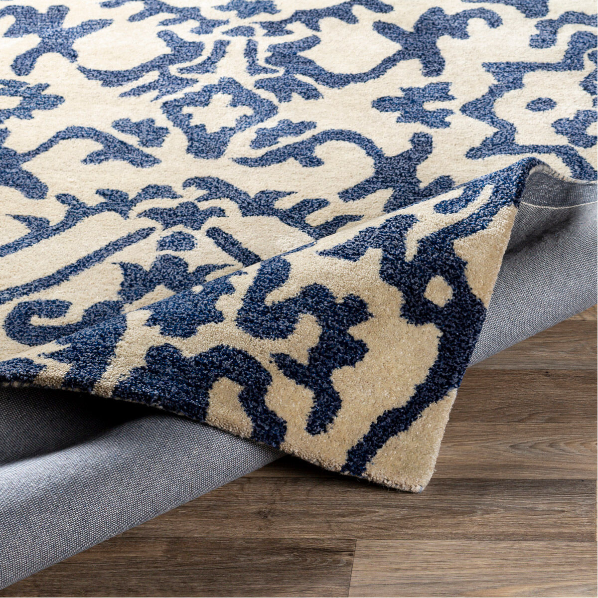 Smithsonian 156 X 108 inch Khaki/Navy/Denim Rugs, Rectangle