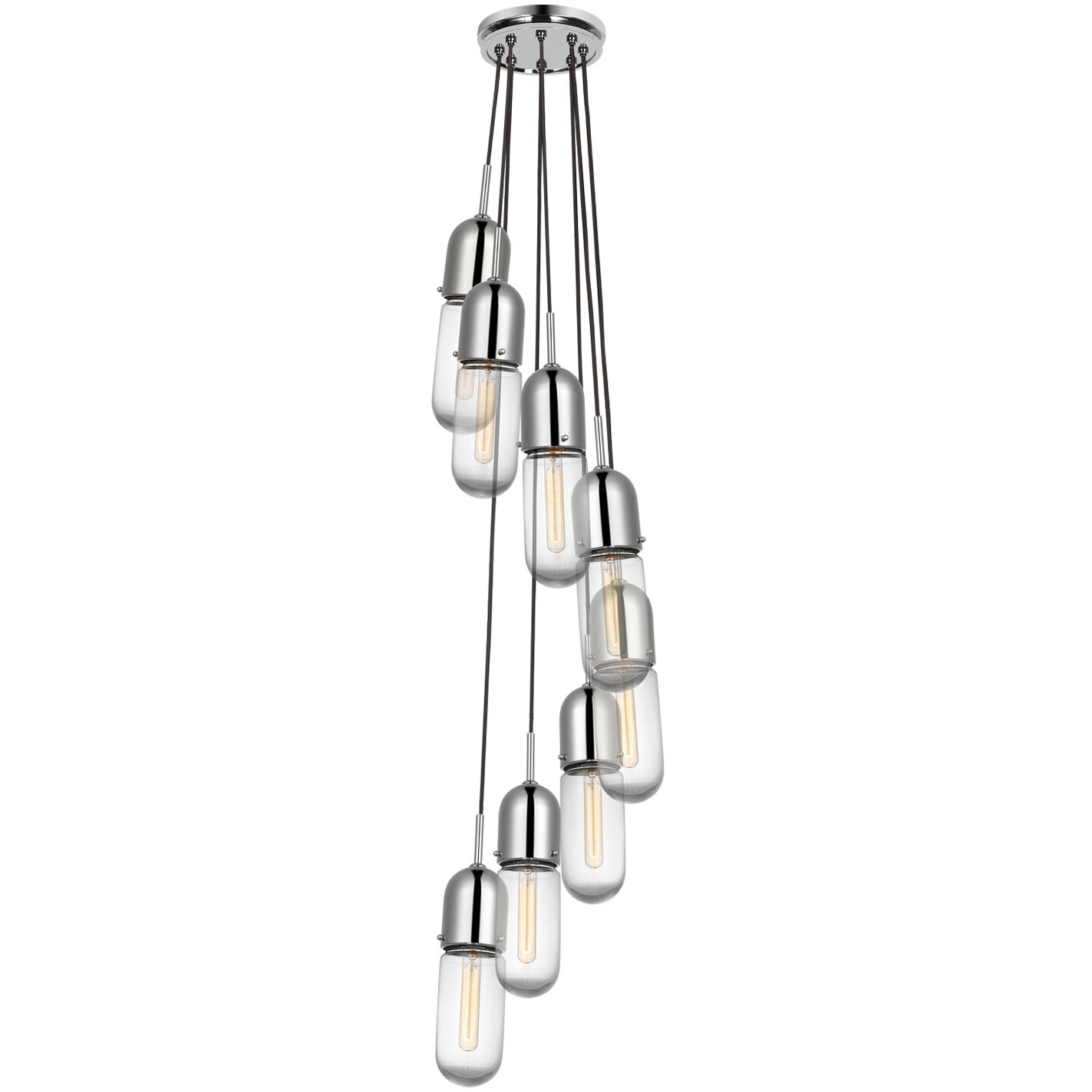 Thomas O'Brien Junio LED 9.5 inch Polished Nickel Pendant Ceiling Light