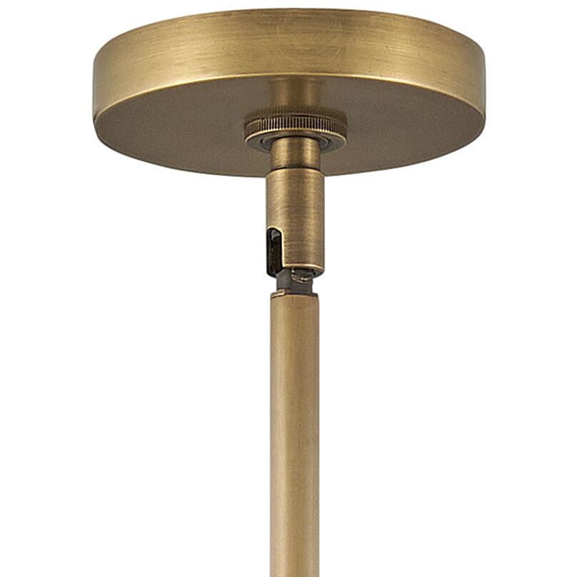 Archer 6 Light 42.5 inch Heritage Brass with Black Indoor Chandelier Ceiling Light