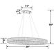 Kinsley 1 Light 39 inch Polished Chrome Pendant Ceiling Light