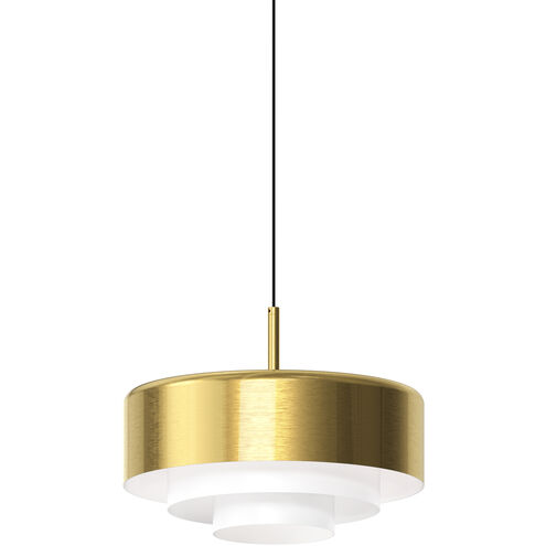 Modern Tiers 1 Light 12 inch Brass Pendant Ceiling Light