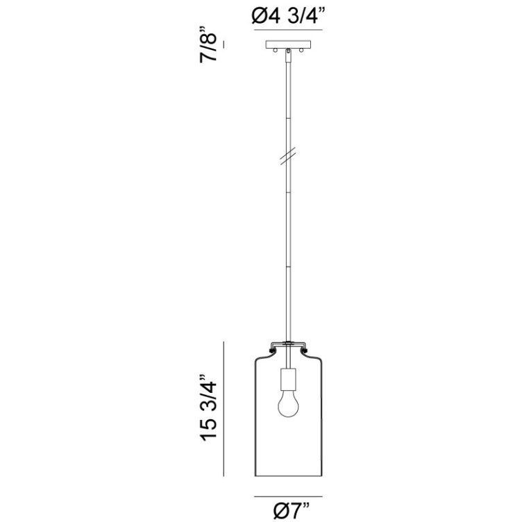 Menton 1 Light 7 inch Brushed Nickel Pendant Ceiling Light