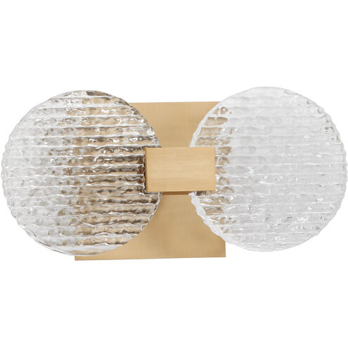 Axiom 2 Light 13 inch Aged Brass Wall Sconce Wall Light