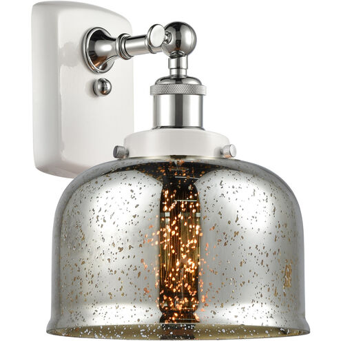Ballston Bell LED 8 inch White and Polished Chrome Sconce Wall Light in Silver Plated Mercury Glass
