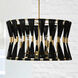 Bianca 6 Light 25 inch Black Rope and Patinaed Brass Pendant Ceiling Light