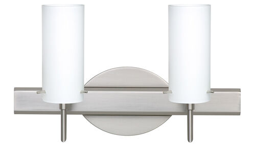 Copa 3 2 Light 15 inch Satin Nickel Vanity Lighting Wall Light in Halogen