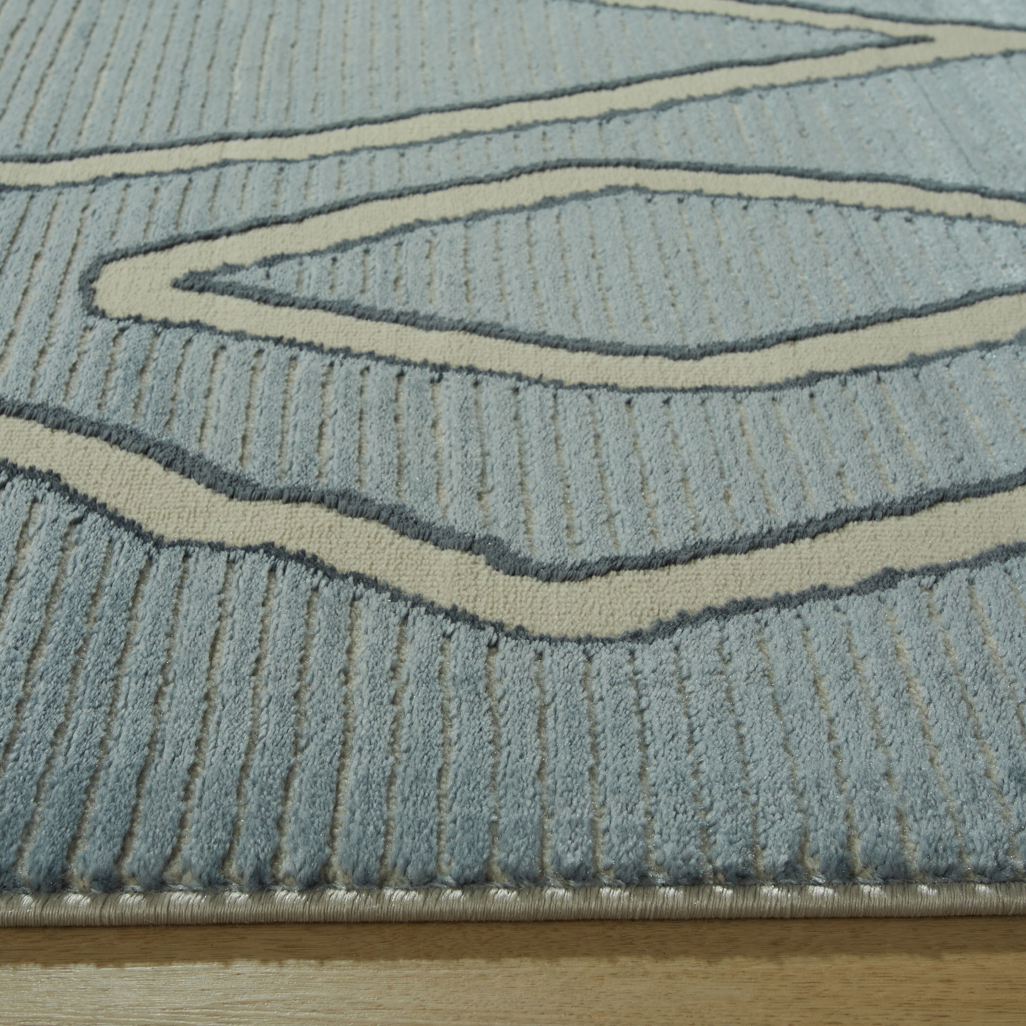 Eclectic Luxe 130 X 94 inch Blue Rug in 8 x 11