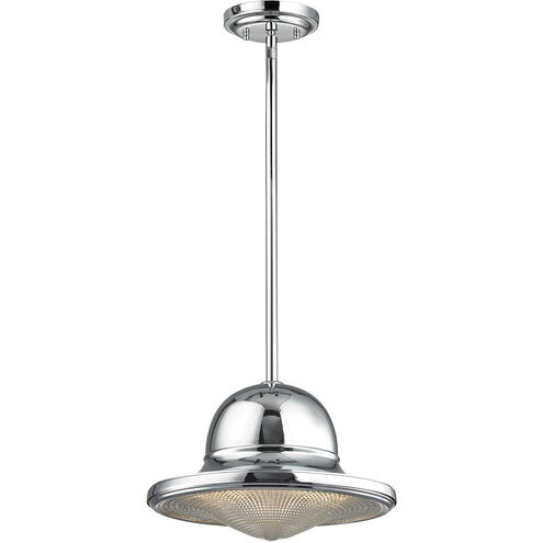 Urbano 1 Light 13 inch Polished Chrome with Clear Pendant Ceiling Light