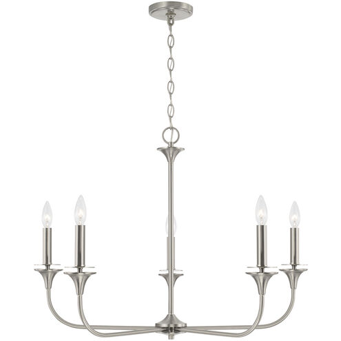 Presley 5 Light 31 inch Brushed Nickel Chandelier Ceiling Light