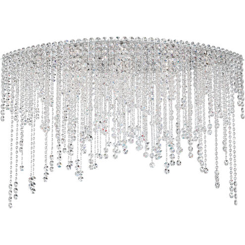 Chantant 8 Light 22 inch Polished Stainless Steel Flush Mount Ceiling Light in Optic, Strand