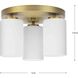 Cofield 3 Light 12 inch Vintage Brass Flushmount Ceiling Light