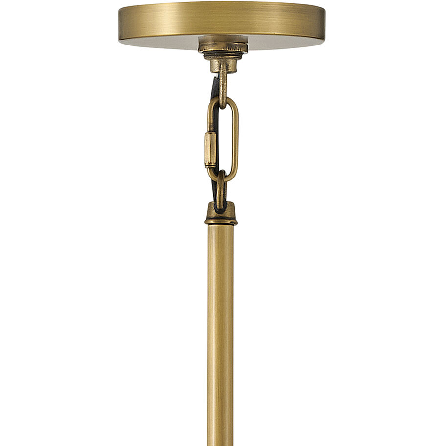 Nala LED 31 inch Heritage Brass Chandelier Ceiling Light