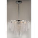 Glacier 9 Light 24 inch White/Polished Chrome Chandelier Ceiling Light