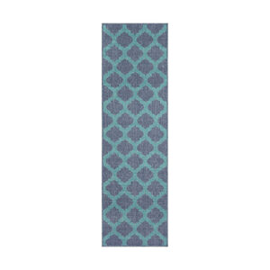 Alfresco 53 X 29 inch Charcoal/Teal Outdoor Rug, Rectangle