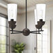 Alora Mood Emil 4 Light 25 inch Matte Black/Walnut Chandelier Ceiling Light in Matte Black and Walnut