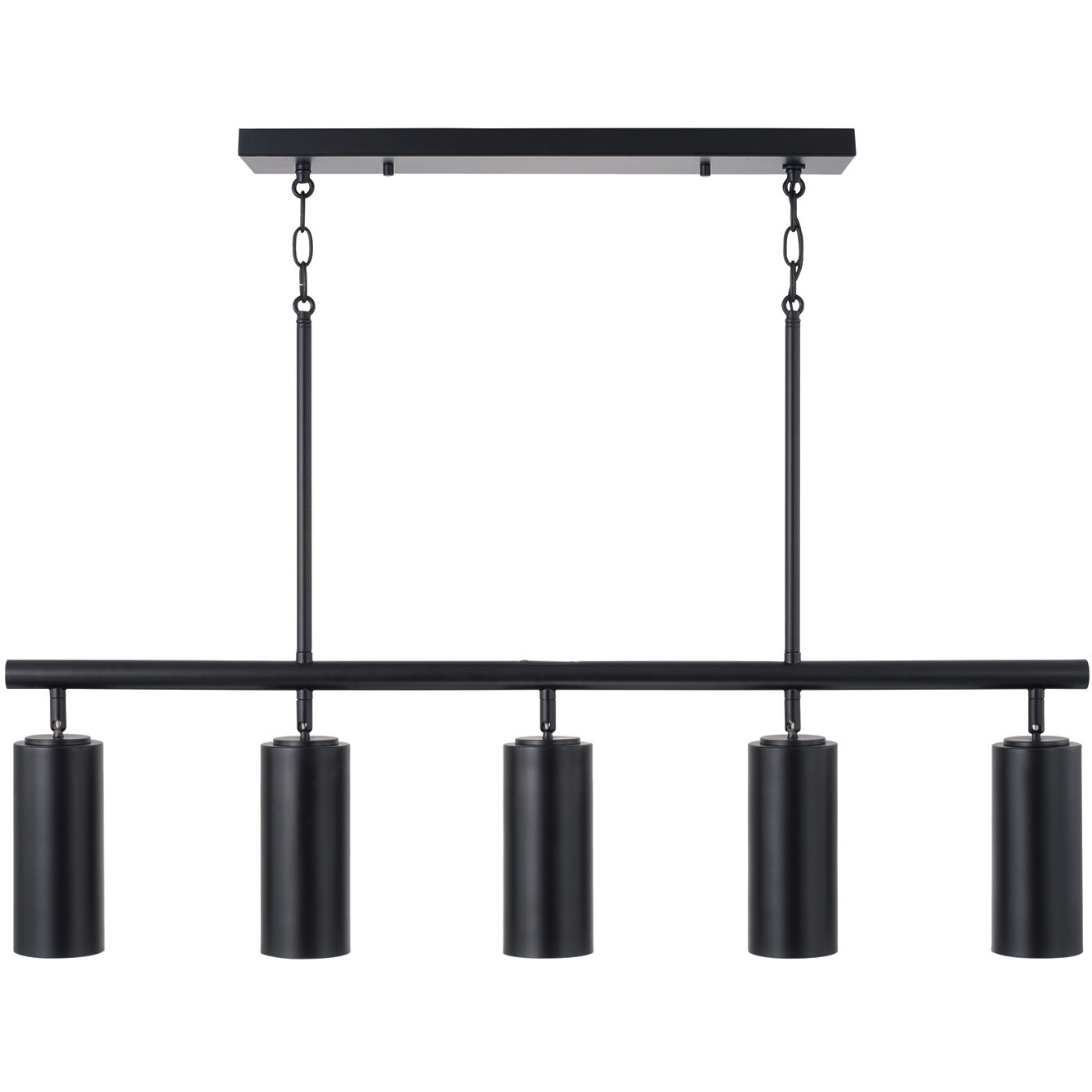 Robbie 5 Light 40 inch Matte Black Island Light Ceiling Light