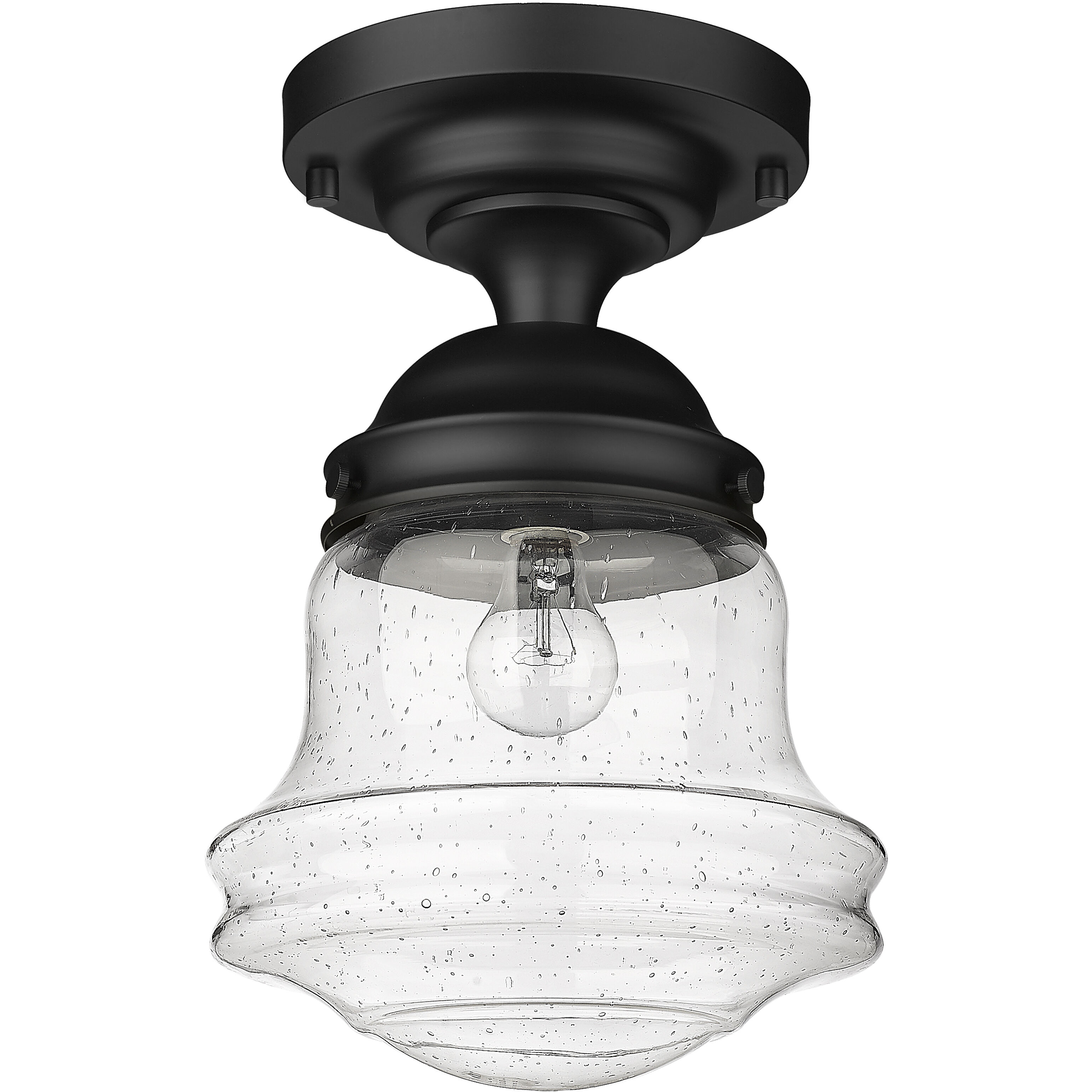 Vaughn 1 Light 10.5 inch Matte Black Flush Mount Ceiling Light