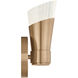 Fusion Collection - Lugano Family 1 Light 4.75 inch Brushed Brass and Ribbed Clear ADA Wall Sconce Wall Light, EVOLV