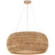 Boucle 6 Light 36 inch Beige Chandelier Ceiling Light