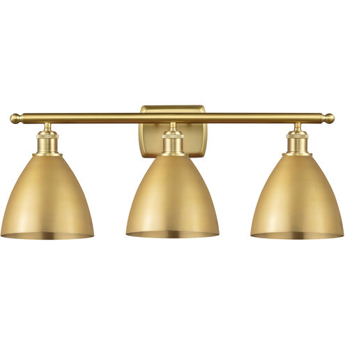 Ballston Dome 3 Light 28 inch Satin Gold Bath Vanity Light Wall Light