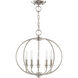 Milania 5 Light 16 inch Brushed Nickel Convertible Mini Chandelier/Ceiling Mount Ceiling Light