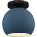 Radiance 1 Light 10 inch Midnight Sky and Matte Black Semi Flush Ceiling Light