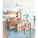 Norden 54 inch Satin Copper with Blush Featherwood Blades Ceiling Fan