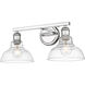 Carver 2 Light 19.5 inch Chrome Bath Vanity Light Wall Light