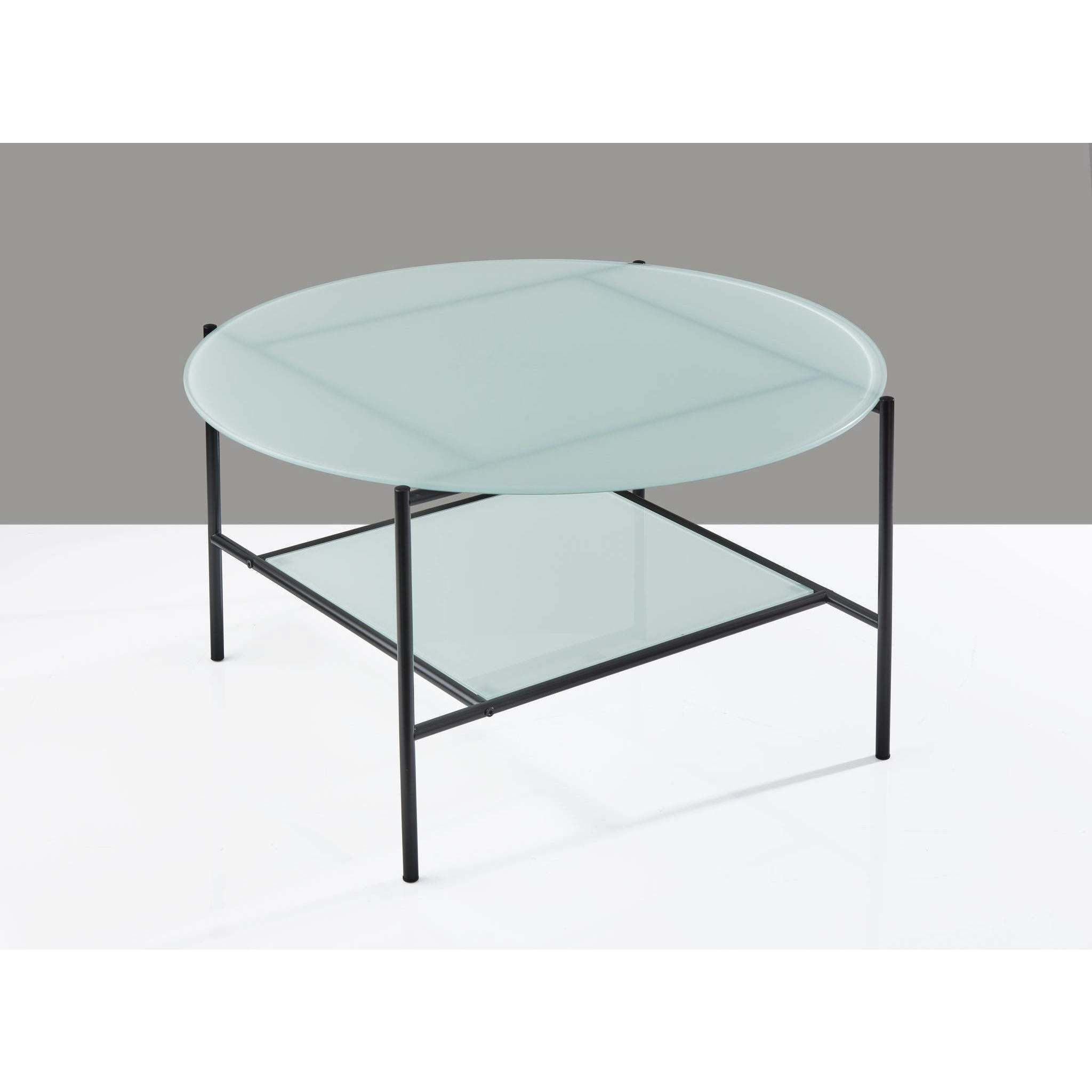 Stephen 31 X 17.75 inch Black and White Coffee Table