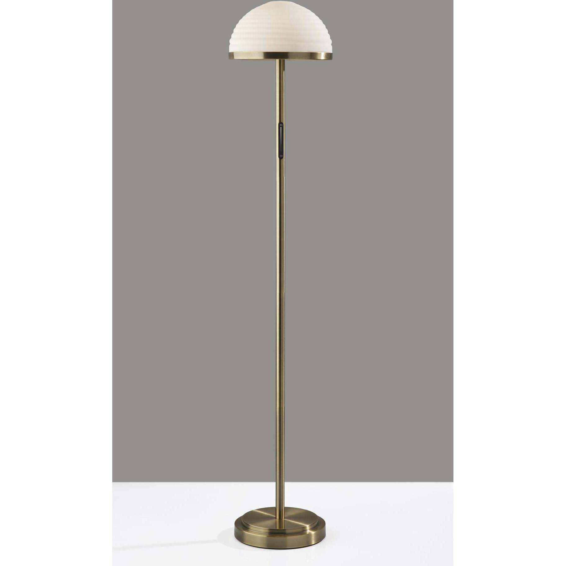 Juliana 58 inch 18.00 watt Antique Brass Floor Lamp Portable Light