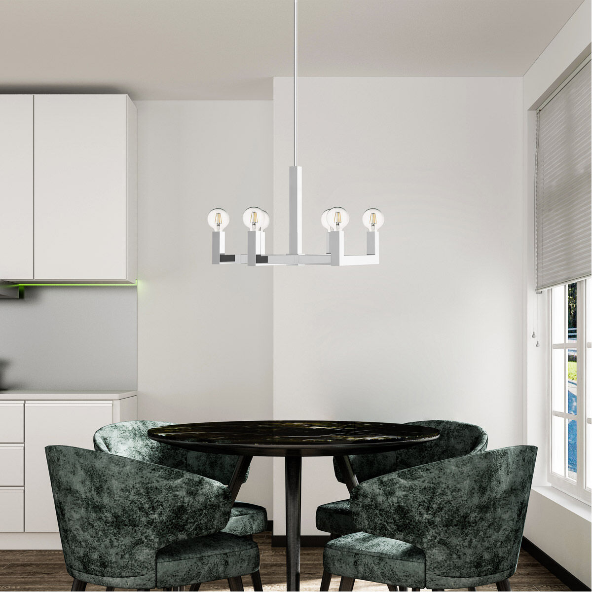 Solna 6 Light 24 inch Polished Chrome Chandelier Ceiling Light