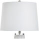 Glina 32.5 inch 100 watt Glina Silver and White Table Lamp Portable Light