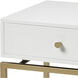 Clancy 25 X 16 inch White with Gold Accent Table