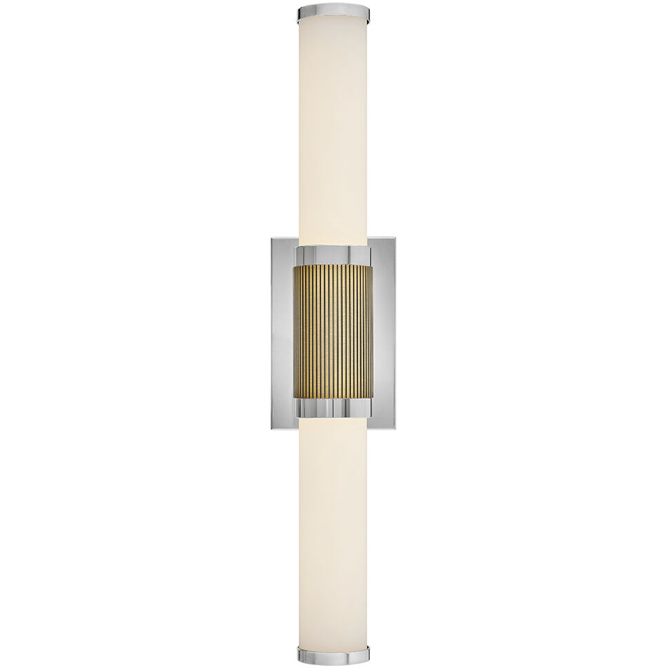 Zevi LED 23 inch Polished Nickel Vanity Light Wall Light, Vertical