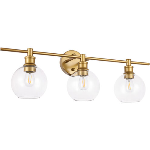 Syracuse 3 Light 28 inch Brass Wall sconce Wall Light