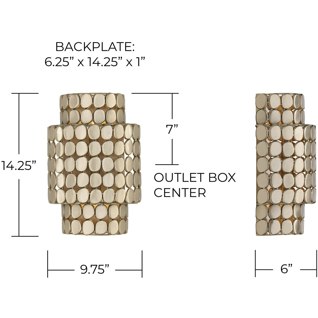 Eliana Sconce Wall Light in Champagne Brass