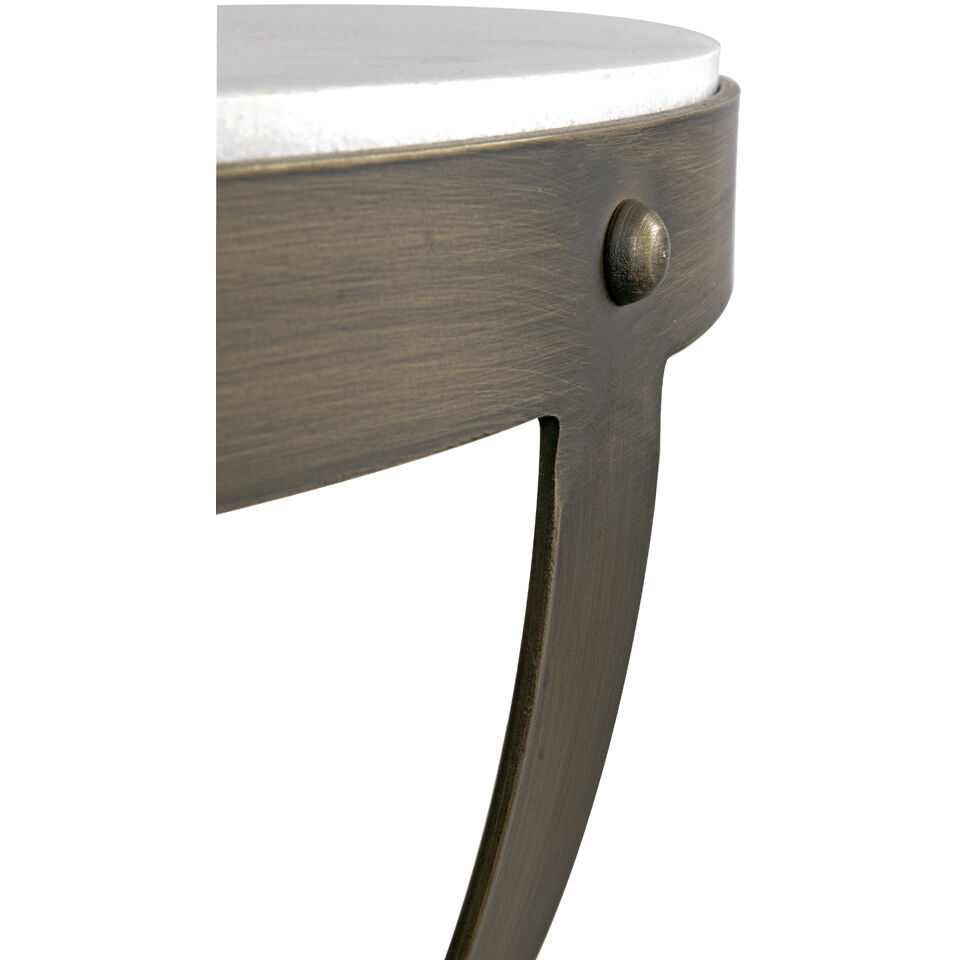 Byron 30 X 30 inch Aged Brass Side Table