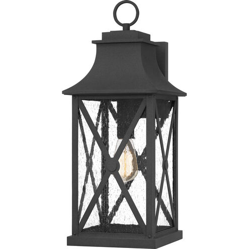 Quoizel Ellerbee 1 Light 21 inch Mottled Black Outdoor Wall Lantern, Large ELB8409MB - Open Box