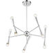 Contemporary 10 Light 24 inch Chrome Chandelier Ceiling Light