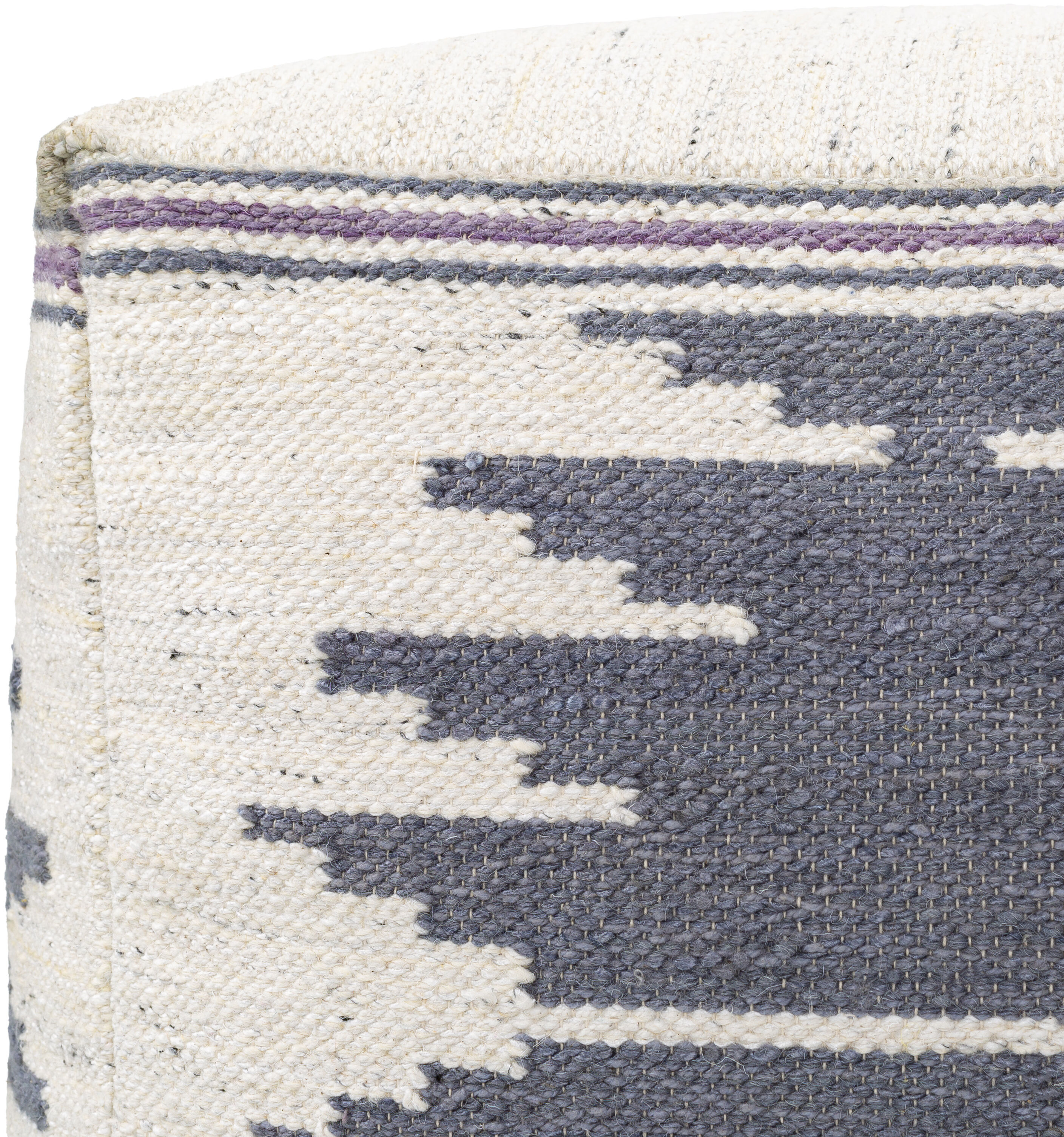 Alamosa 18 inch Cream Pouf, Cube