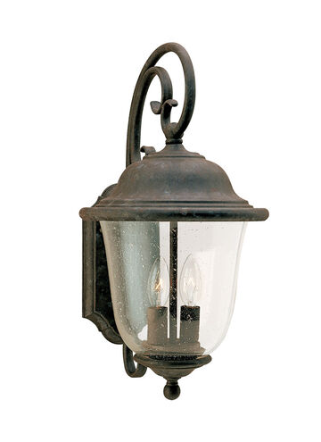 Trafalgar 2 Light 18 inch Oxidized Bronze Outdoor Wall Lantern, Large